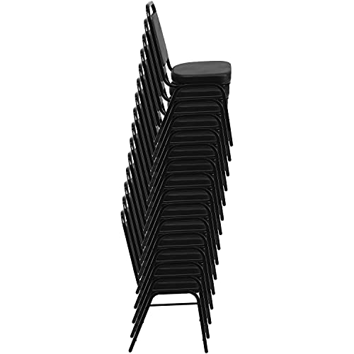 Flash Furniture Hercules Vinyl Banquet Chair, Black, 4-Pack