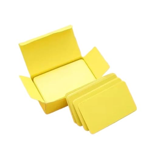 Blank Kraft Paper Business Card 100/300/600pcs Color Word Card Kraft Paper Postcard Retro Blank DIY Handwritten Note Writing Label Bookmark Learning(Yellow,600pcs)