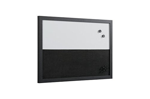 Bi-Office, Combination Board whiteboard and memo Board Elements, Magnetic, Dry-Wipe, Soft Touch, Black MDF Frame, 60 x 40 cm