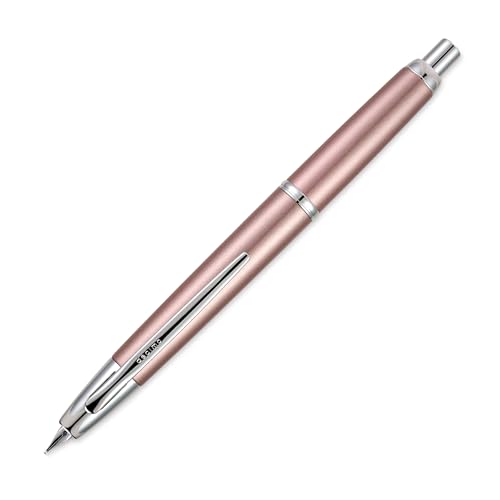 PILOT Vanishing Point Decimo Refillable & Retractable Fountain Pen, Champagne Barrel with Rhodium Accents, Medium Nib (65348)