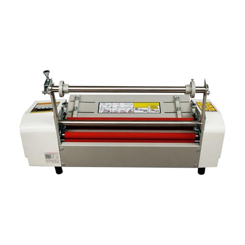 V350 Cold Hot Roll Laminator, 110V 350MM Single- & Double-Sided Thermal Laminator Foil with Digital Display & Temperature Control for Home Commercial Office School