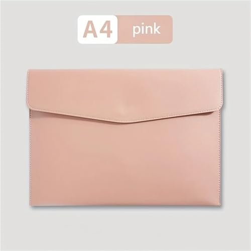 Expanding File Folder 5/10pcs Stylish A4 Folder with Snap Closure Office Accessories Smooth Textured Finish Ideal for Business Professionals(Pink,10pcs)