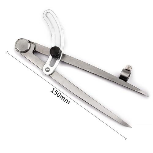 MENGKK Drafting Compasses Steel Wing Divider Pencil Marking Tool Adjustable Scriber Woodworking Compass Drawing Tool Accessories