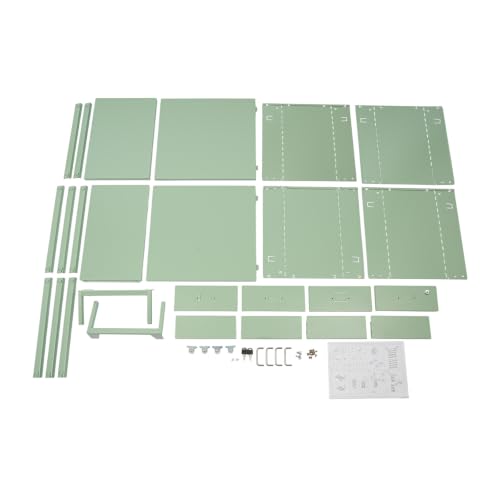 Florchest 4-Drawer Metal Mobile Rolling File Cabinet with Lock(Cream Green)