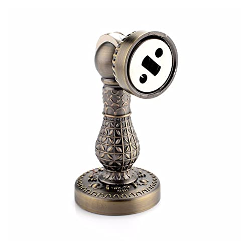 ZSRUIKJN Bronze Retro Zinc Alloy Magnetic Door Stop Stopper Holder Catch Floor Fitting with Screws for Family Home Etc