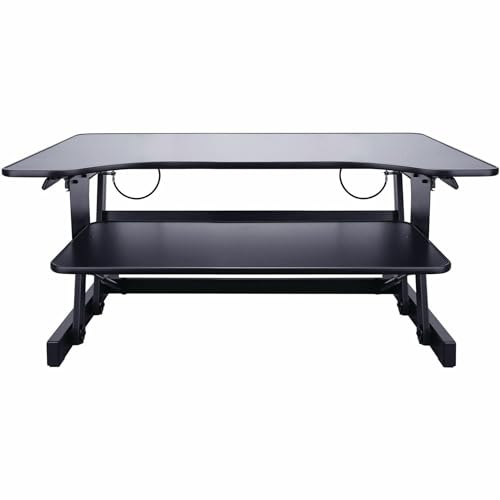 Lorell Adjustable Desk/Monitor Riser, Black