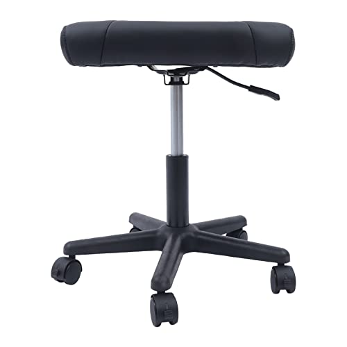 onsjkabv Office Footrest Height Adjustable Footstool Foot Stool with Wheels Black