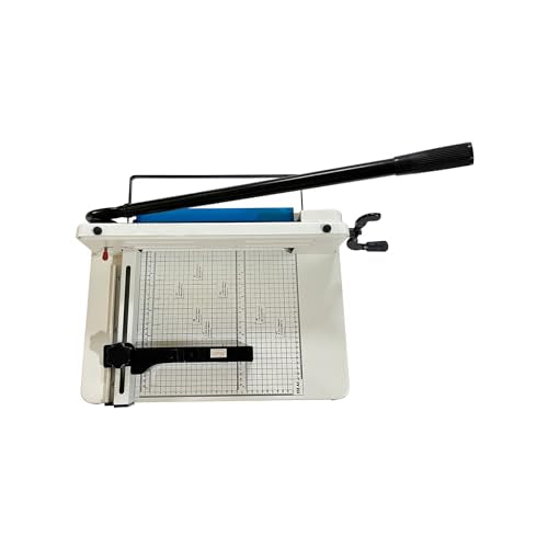 TECHTONGDA A4 Manual Paper Cutter 12.2in Heavy Duty Stack Paper Cutter, Guillotine Trimmer Max. Cutting Thickness 1.57in with Security Lock for Offices Schools Printing Shops