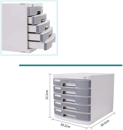 noxozoqm Secure Flat File Cabinet with Lock | A4 Paper Storage Box for Office Desktop