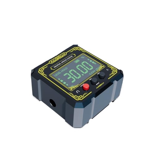 YQQEWI 1pcs Laser Digital Protractor with Four-Sided Magnetic Box(Yellow)