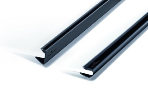Durable Spine Bar A4 12 mm Black | Pack of 25 Pieces | Ideal for Binding Unpunched Documents in Seconds | Holds Between 40-100 A4 Sheets