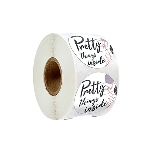 UOHLCX Round Pretty Things Inside Sticker Envelope Seal Gift Flower Decoration Stationery Label