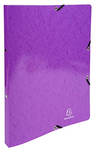 Exacompta - Ref 54829E - Iderama Elasticated Ring Binder - 320 x 250mm in Size, Suitable for A4 Documents, 2 Rings, 20mm Spine, 15mm Rings - Assorted Colours (Pack of 20)