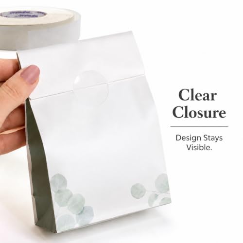 ChromaLabel Clear Stickers, 1.5 Inch Wafer Seals, 5000/Roll