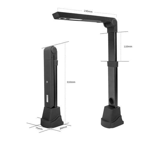 ERICAT Book Document Camera for Teachers, A3 High-Speed Document Camera with OCR Function,12 Million HD Pixels and Real-time Projection, Auto Turn Page & Smart Scanning, for Classroom and Office