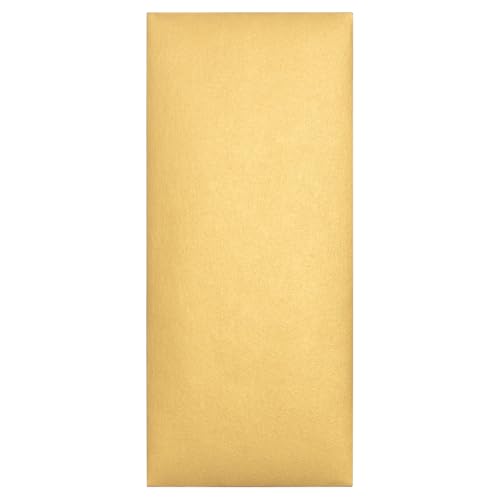 LUXPaper #10 Policy Business Envelopes | Peel & Press | 4 1/8" x 9 1/2" | Gold Metallic | 80lb. Text | 500 Qty