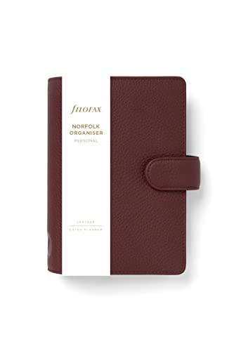 Filofax Norfolk Personal Leather Organiser - Currant