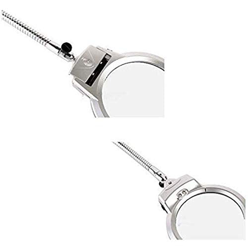 Magnifying Glasses Clip Magnifier,Hands Free, Magnifying Glass Desk Lamp for Close Work Bright Lighted Gooseneck Magnifier Desktop Bracket The New