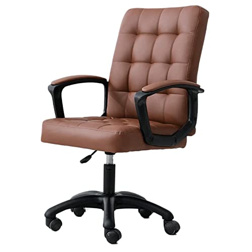 POCHY Flexible Office Chair Office Chairpu Leather Desk Chair Height Adjustable Rotating Computer Chair for Home Managerial Chairs Executive Chairs Cozy