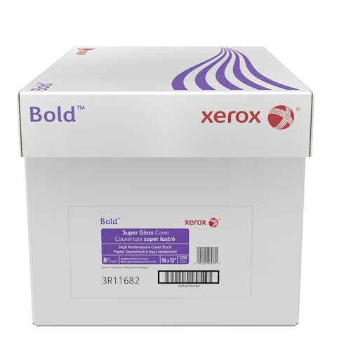 Xerox® Bold Digital™ Super Gloss Cover Copier Paper, 5 Reams, Tabloid Extra Size (18" x 12"), Pack Of 250 Sheets, 92 (U.