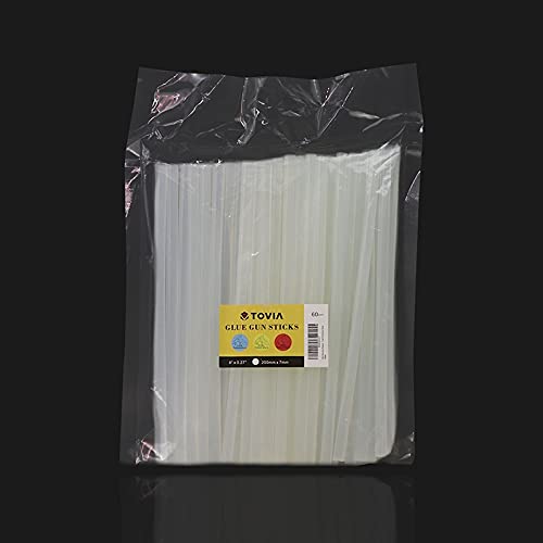 ZTBH Hot Melt Glue Sticks 60 pcs 200mm Hot Melt Glue Sticks, Clear Solid Hot Glue Gun Sticks, for Craft Albumr Tools Melt Glue Stick (Length : 200mm 60pcs)