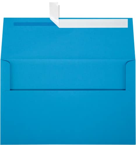 LUXPaper A10 Invitation Envelopes | Peel & Press | 6" x 9 1/2" | Pool Blue | 80lb. Text | 500 Qty