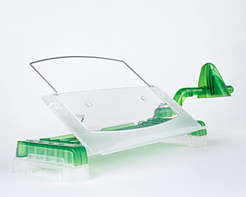 MemoScape Adjustable in-Line Document Holder for Typing | Reduces Neck Strain, Improves Focus, Boosts Desk Organization, and Workflow | Paper Holder Stand for Desk and Home Office - Green (VUR 5020)