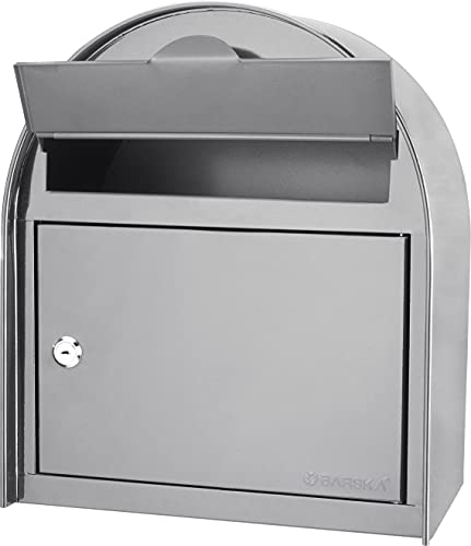 Barska Wall Mount Drop Box with Key Lock – Locking Mail, Suggestion, or Payment Box for Home, Office, Classroom, or Business Use - Mailbox - wall mounted mailbox - Large Capacity - Steel Dropbox