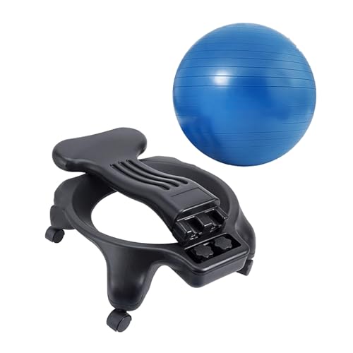 SRNSAEB Workout Ball Chair with Back Support, Exercise Ball Rollling Stool
