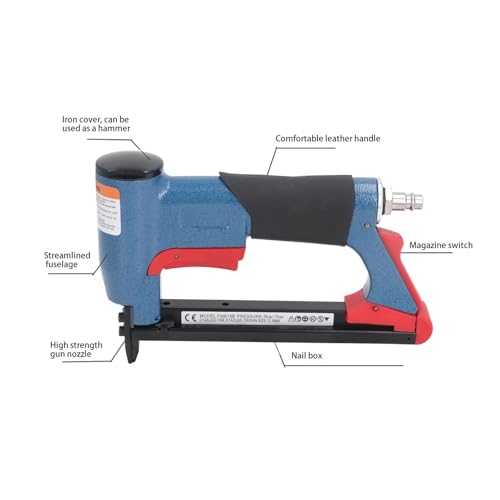 Professional Heavy Duty Stapler Pneumatic Staple Gun 2 Inch Extended Nail Mouth Anti Slip Handle for Woodworking Construction Site