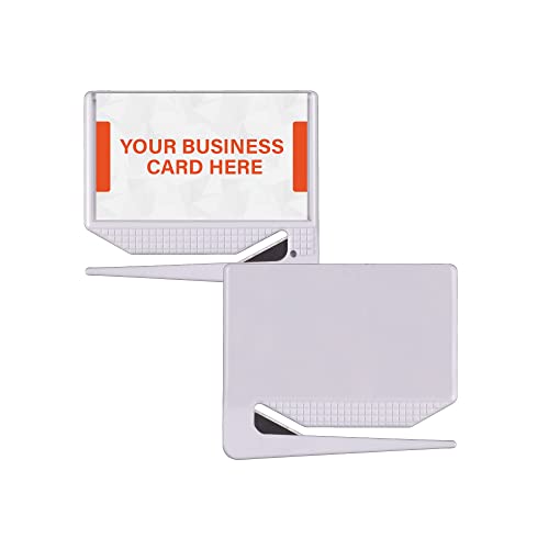 Promotional Business Card Letter Openers, White, 100 Pack