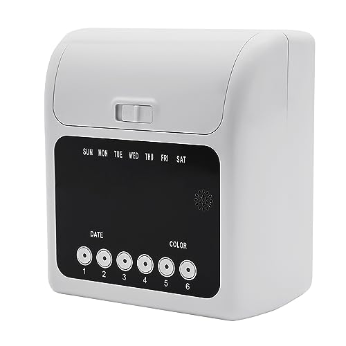Deturprostore Calculating Time Clock Bundle, Employee Time Tracking System, with The Upgraded Ribbon Printing Technology, Employee Punch Clock System with 50 Time Cards