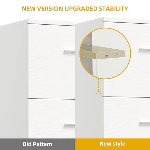 DWVO File Cabinets for Home Office 4 Drawer Filing Cabinet Office Vertical Files Storage File Drawers for A4 & Letter-Sized Documents,White