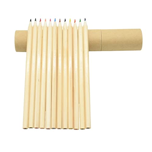 YUANQING Professional 12 Colors Natural Wood Colored Pencils Colorful Student Drawing Pencil School Office Supplies(174mm 12 colors)