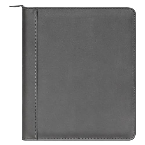 FranklinCovey - Brighton Cover for Wire-Bound FranklinCovey Planners | Simulated Leather - Zipper Closure (Monarch, Slate)