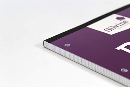 Silvine A4 Refill Pad, 75gsm, 80 sheets, 4 hole punched, Perforated, Multicolour [Pack of 6]