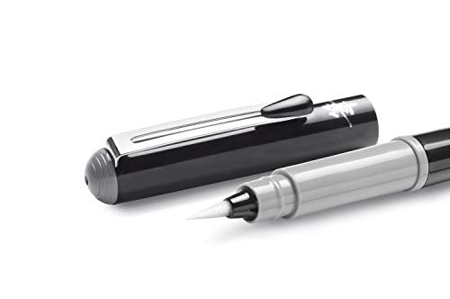 Pentel GFKP Refillable Brush Pen, Grey, 2mm and Above, Calligraphy Pen