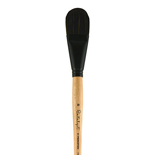 Princeton Catalyst Polytip, Brushes for Acrylic and Oil, Series 6400 Long Handle, Filbert, 20