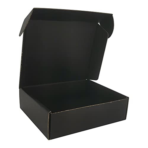 ROTCH 200 Pack 7x6x2'' Small Shipping Boxes Black, Cardboard Corrugated Mailers for Small Business (M762-200-B)