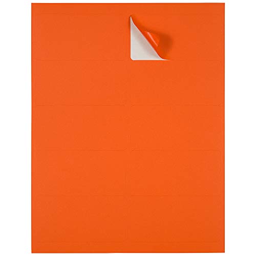 JAM PAPER Shipping Address Labels - Standard Mailing - 2 x 4 - Orange - 20 Packs of 120