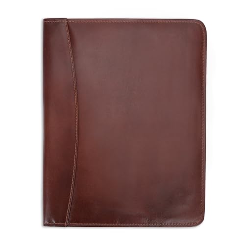 CestAntiQ Heavy Duty Buffalo Leather Legal Pad Portfolio with Binder, Wine