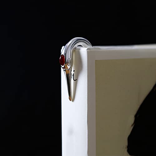 SUNESA Bookmark Sterling Silver Agate Red Crowned Crane Bookmark for Business Gifts for Teachers and Friends 13.6cm Metal Bookmark