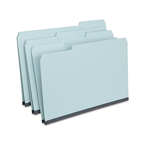 Staples Pressboard File Folders, Legal Size, 3-Tab, Blue, 25/Box