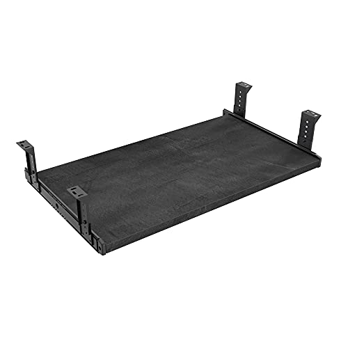 FRMSAET Slide Out 20/24/30 inch Keyboard & Mouse Tray (24 in, Black Rock)