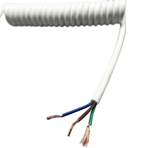 Coiled Power Cord 3 Core 13AWG Retractable Spiral Cable
