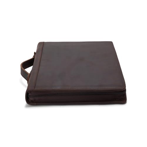 Geslun Leather 3 Ring Portfolio for 8.5 x 14" Pad and 15" Laptop