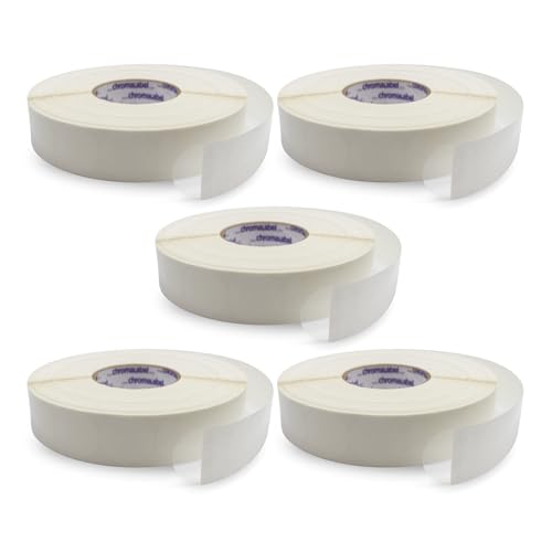 ChromaLabel 1.5 Inch Clear Wafer Seals, 5000/Roll, Case of 5