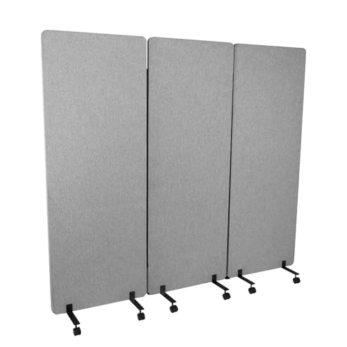 3 Panels Freestanding Partition Room Dividers Folding Portable Partition Screens Folding Privacy Screens for Office Reception Room Hospital