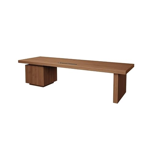 BGGJJ Computer Desk 180cm Solid Wood Study Furniture, Suitable for Home Living Room, Office, Conference Room Desk with Drawers(180cm)