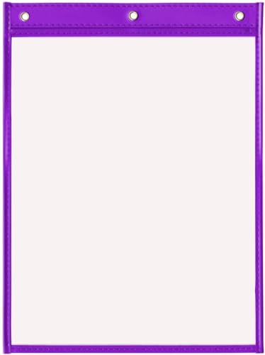 StoreSMART - Rigid Stitched Shop Ticket Holders - Purple - 50 Pack - 9 x 12 inches - Open Short Side - T85726S-P50